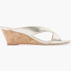 Stuart Weitzman Miami Wedge Sandals - Gold Metallic Leather